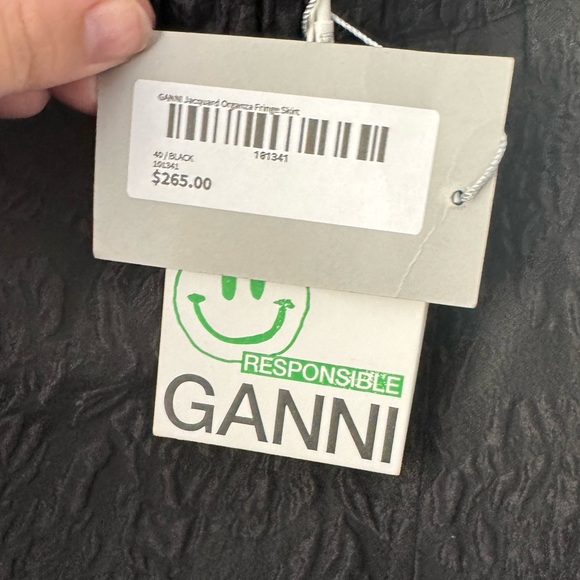 NWT Ganni beaded fringe jacquard midi skirt - Picture 3 of 4